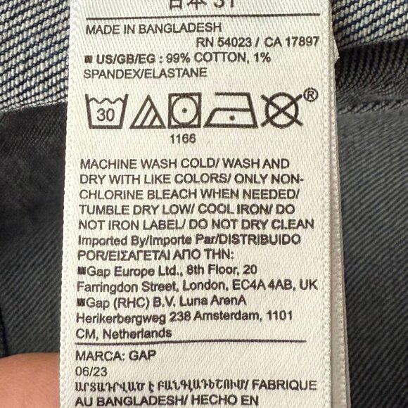 Gap 90s Loose Mid Rise Dark‎ Indigo Size 12L Straight Leg Basic - Picture 6 of 11